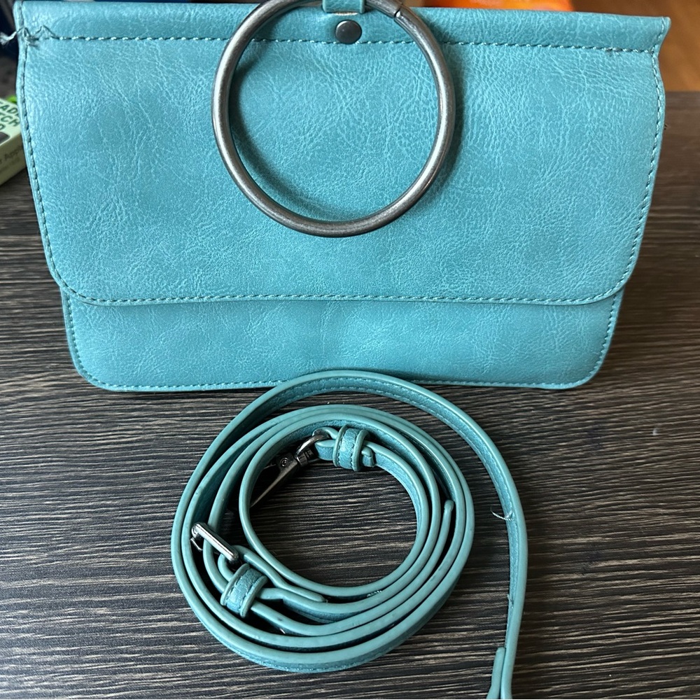 Faux leather cross body bag